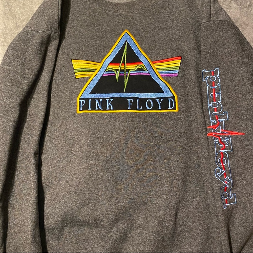 Pink Floyd stitched crew neck